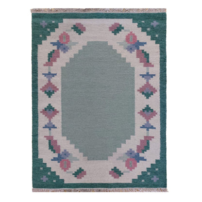 Covor kilim vintage din lână, lucrat manual
