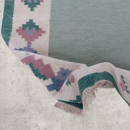 Covor kilim vintage din lână, lucrat manual