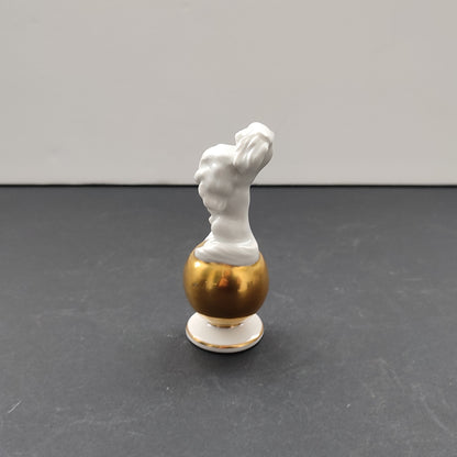 Figurină Rosenthal Pekinez pe Glob Auriu, circa 1935 - Porțelan Fin, Raritate Vintage