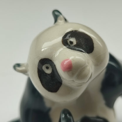Ecouri din porțelan fin chinezesc - doi panda mici și jucăuși