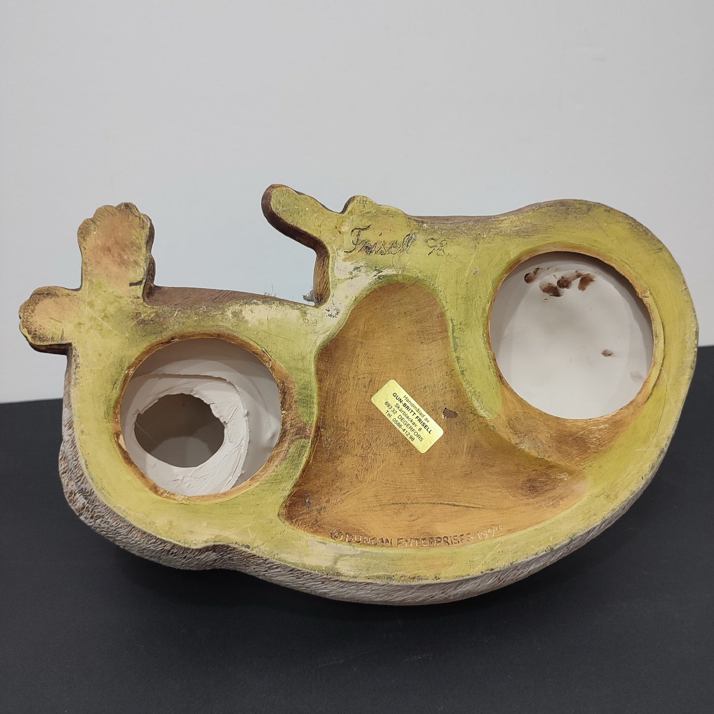 Sculptură Ceramică Pisică Siameză în Mărime Naturală - Pictată Manual, Secolul XX