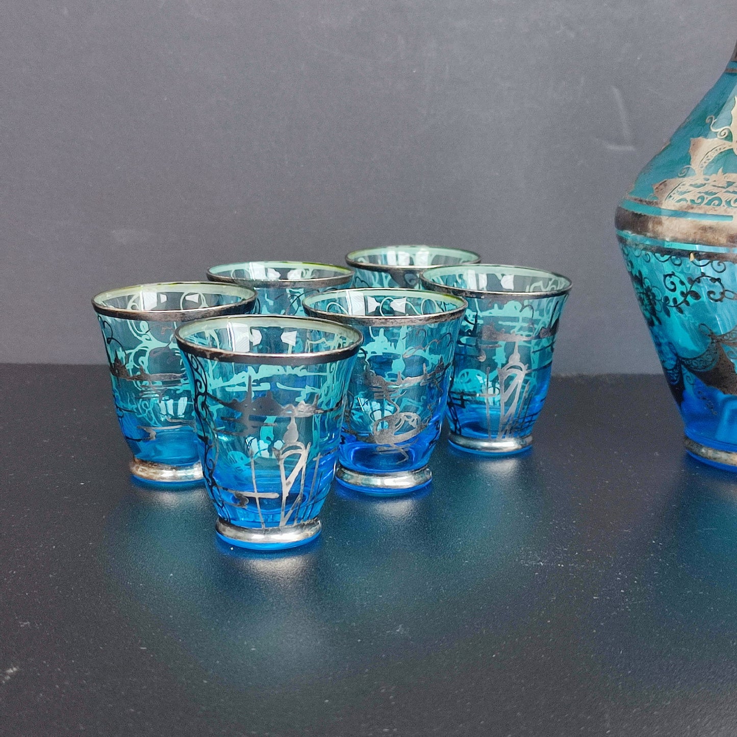 Set de lichior din sticlă venețiană