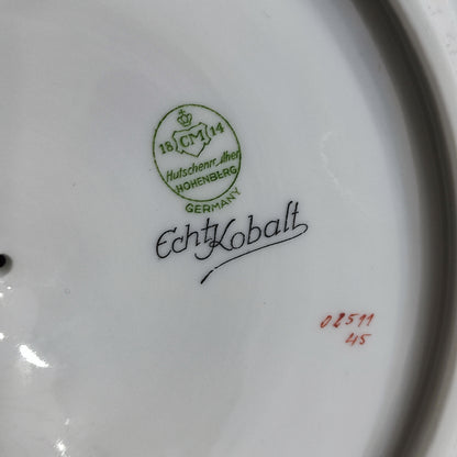 Zaharniță din porțelan cobalt cu capac decorat cu putto, Hutschenreuther