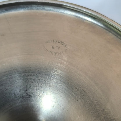 Pereche de Sfeșnice Art Deco din Metal Argintat și Lemn, cu Patru Brațe