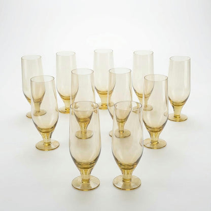 Set de 11 pahare de lichior cu picior, anii 1970