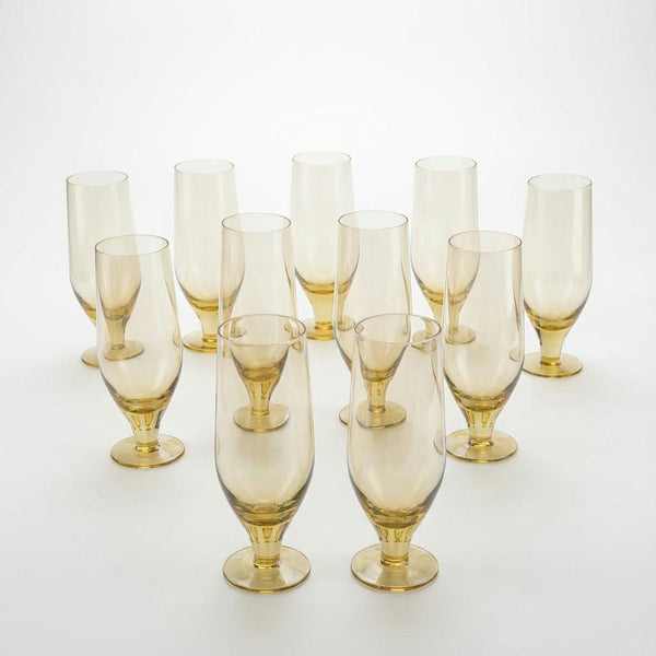 Set de 11 pahare de lichior cu picior, anii 1970