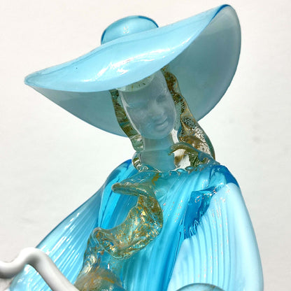 Figurine din sticlă Murano, cuplu dansator, Italia, anii 1960